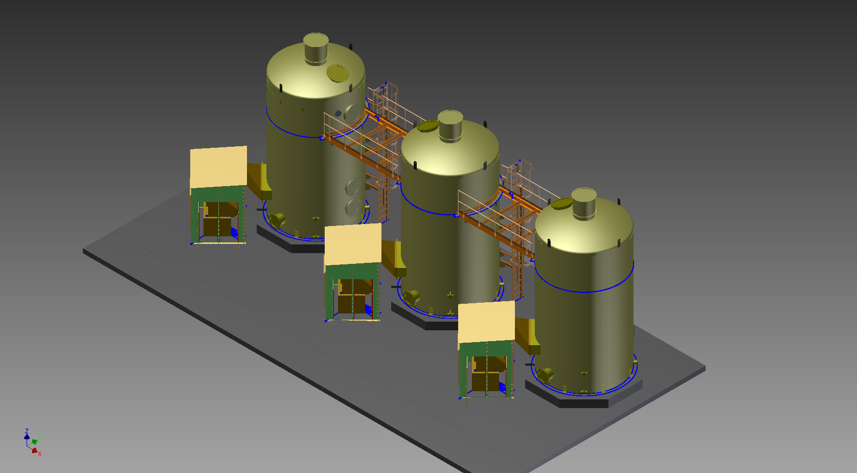 Air Strippers w/Platforms & Fan Houses