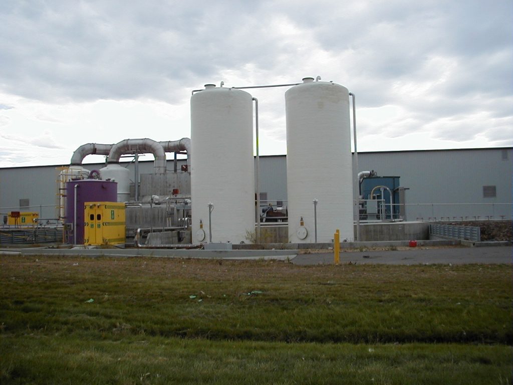16 Diameter Waste Storage Tanks and Sulfuric Acid Storage Tank