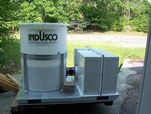 LIft Station Carbon Adsober with Fan Enclosure and Galvanized Skid Base