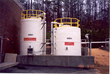 NaOH and NaOCl Insulated and Heat Traced Tanks