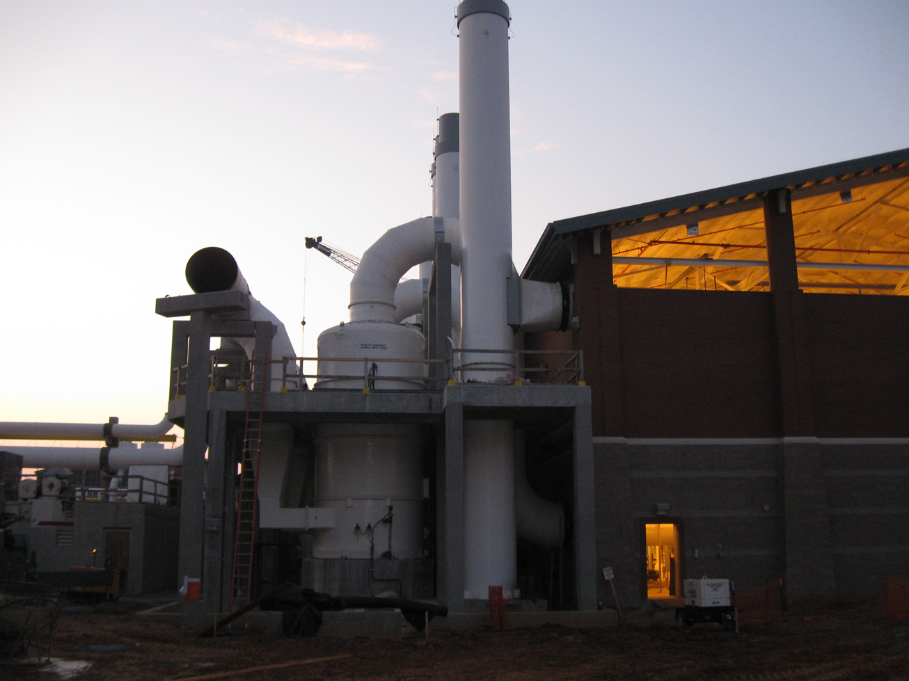 One of Five 12' Diameter Scrubbers and Ductwork