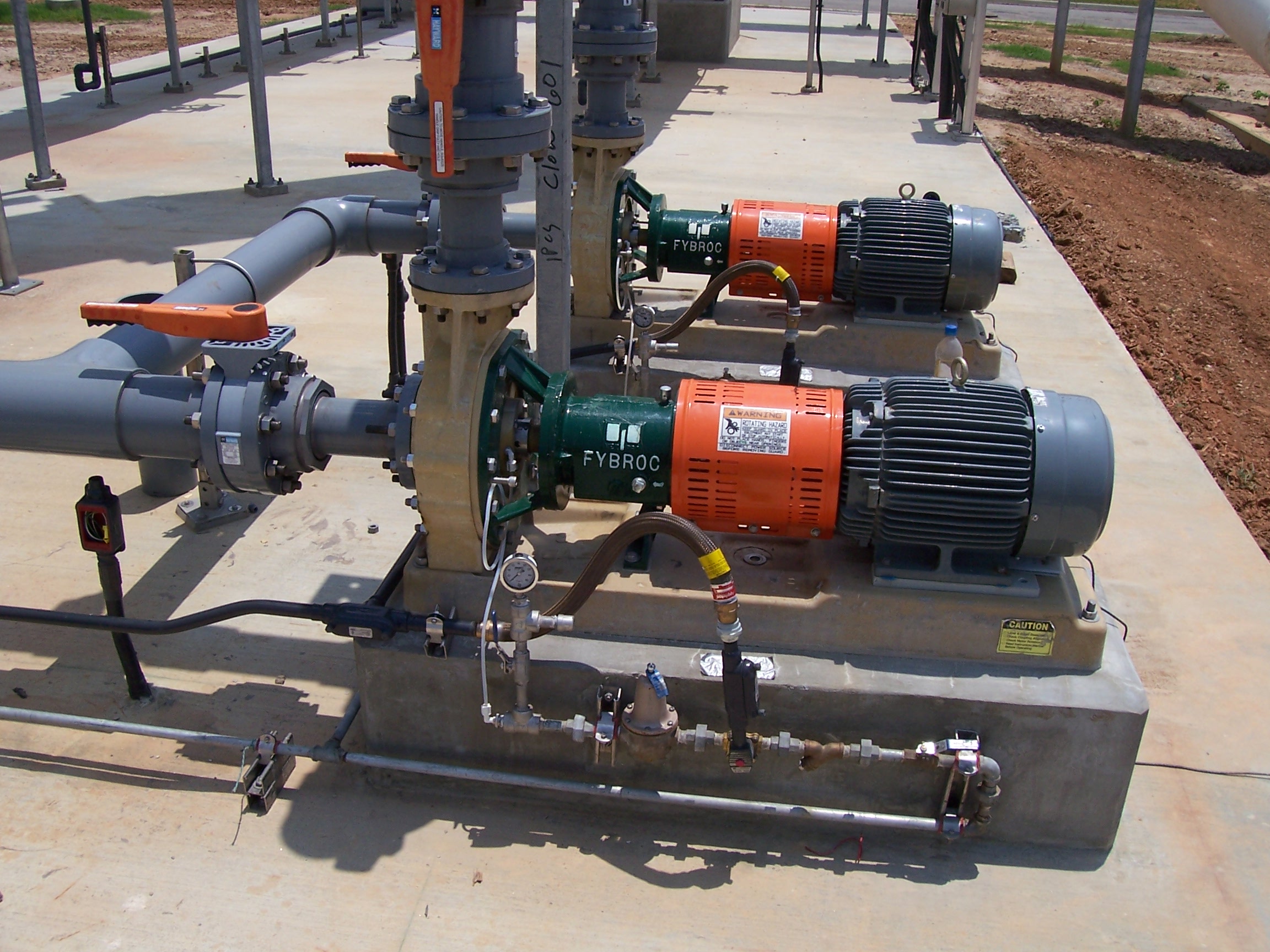 Recycle Pumps on Bio Scrubber Humidification Towers