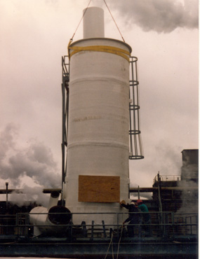 Setting a Large Chlorine Dioxide Scrubber Unit