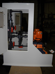 Two Smal Meter Pumps mounted in Enclosure