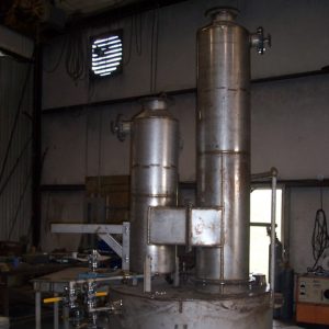 Venturi and Packed Bed Mounted on Recycle Tank - 316 Stainless Steel